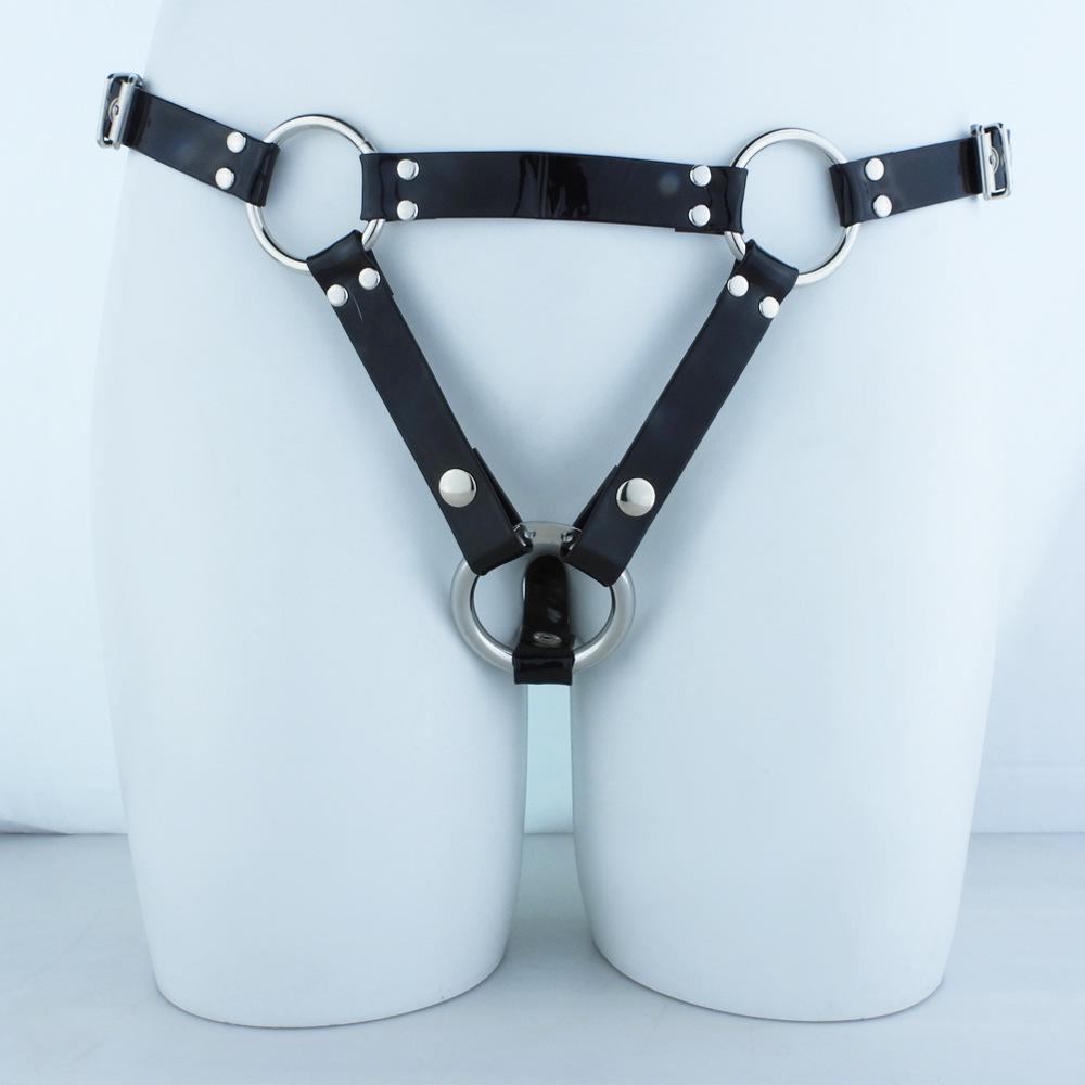 FRRK Adjustable Chastity Lock Belt with Elastic Buttons for Outing Wear