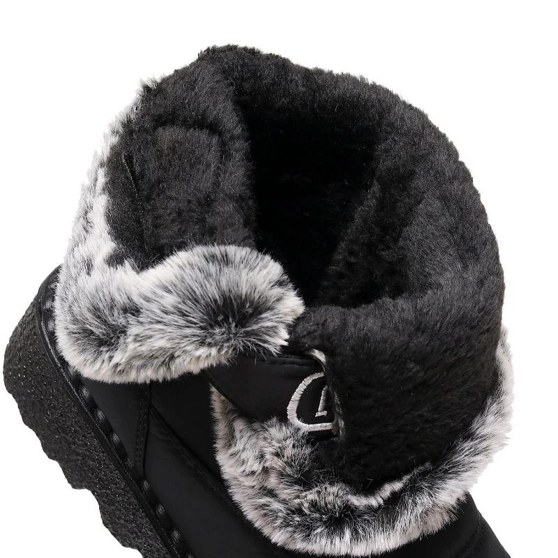 Mode Damen Schuhe Rutschfest Winterstiefel Warm Baumwolle Plüsch Vielseitige Schneestiefel Mode Wasserdichte Stiefeletten Herren Sneaker Zapatillas