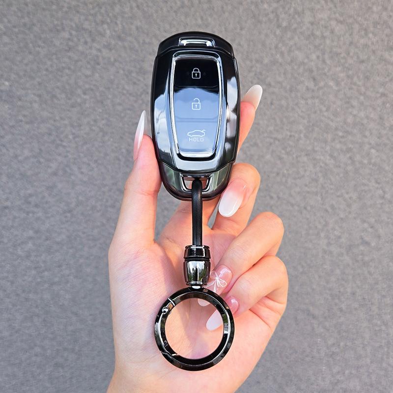 Soft TPU Key Caps Cover For Hyundai Grandeur Ig Accent I30 Ix35 KONA Encino Solaris Azera Santa Fe Palisade Car Accessories