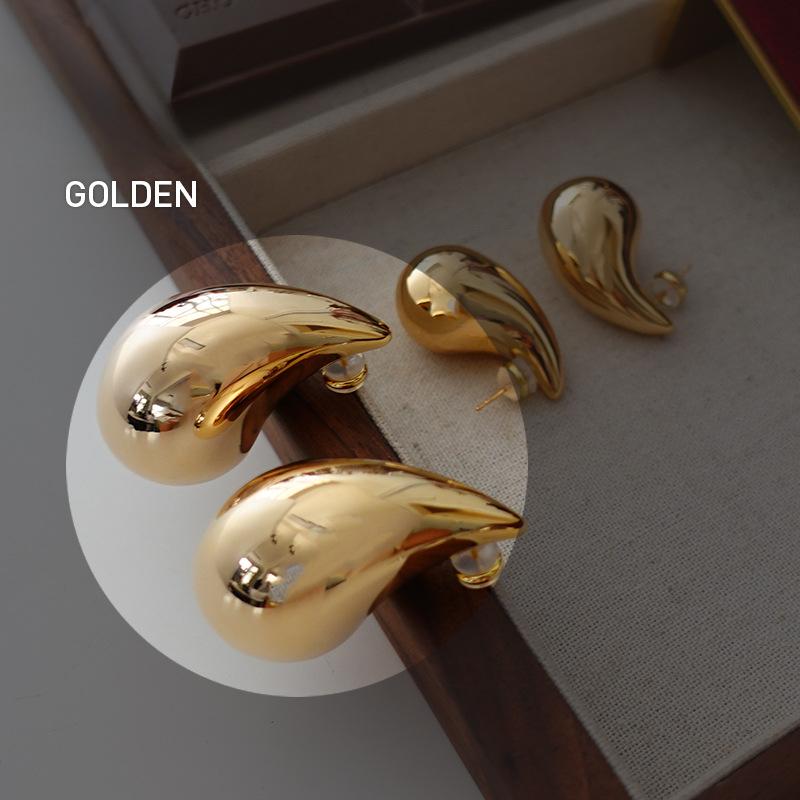 Metal Water Drop Stud Earrings, Style, Fashion Personality, Exaggerated Earrings, Cold Atmosphere, Advanced Sense Earrings