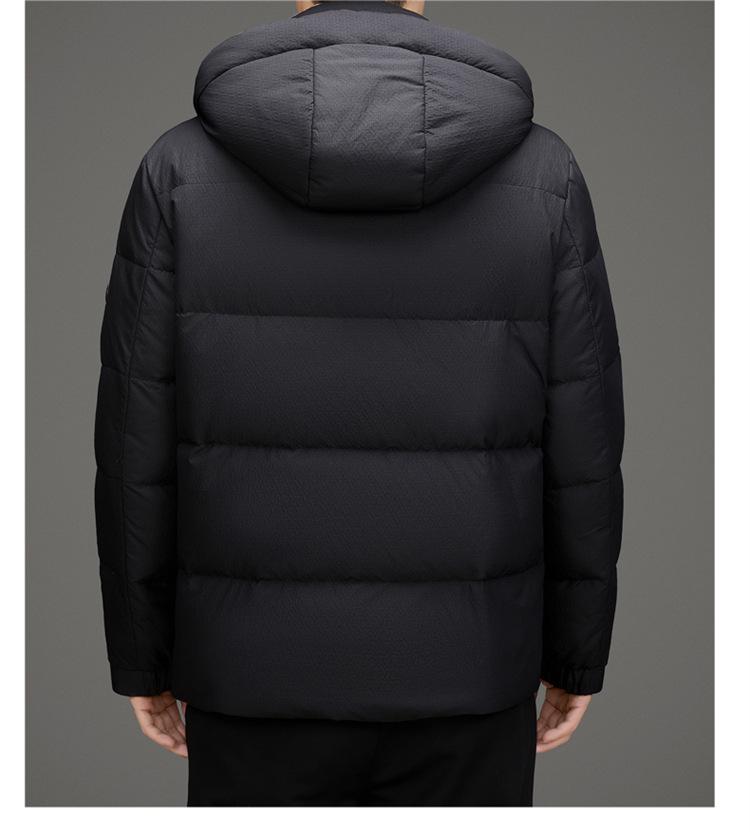 Men's Fashionable 2025 Winter White Duck Down Jacket - Versatile, Casual, Warm Outerwear for Middle-Aged Men