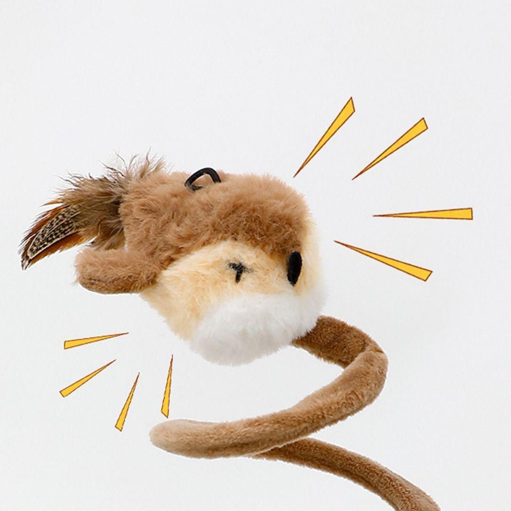 Kreatives Katzenkratzbrett Plüschspatz Interaktives Katzenspielzeug Katzenfeder-Spielzeug Indoor-Spiel
