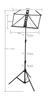 KC Lightweight Aluminum Music Stand MS-2ALBK Black (Soft Case Included)