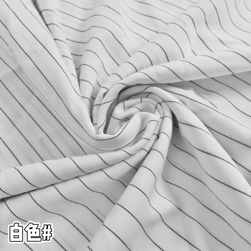 Klassischer Streifenanzugstoff Knitterfest pro Meter für Hosen Röcke Uniformen DIY Nähstoff Hängend Elastizität Weiß Rot