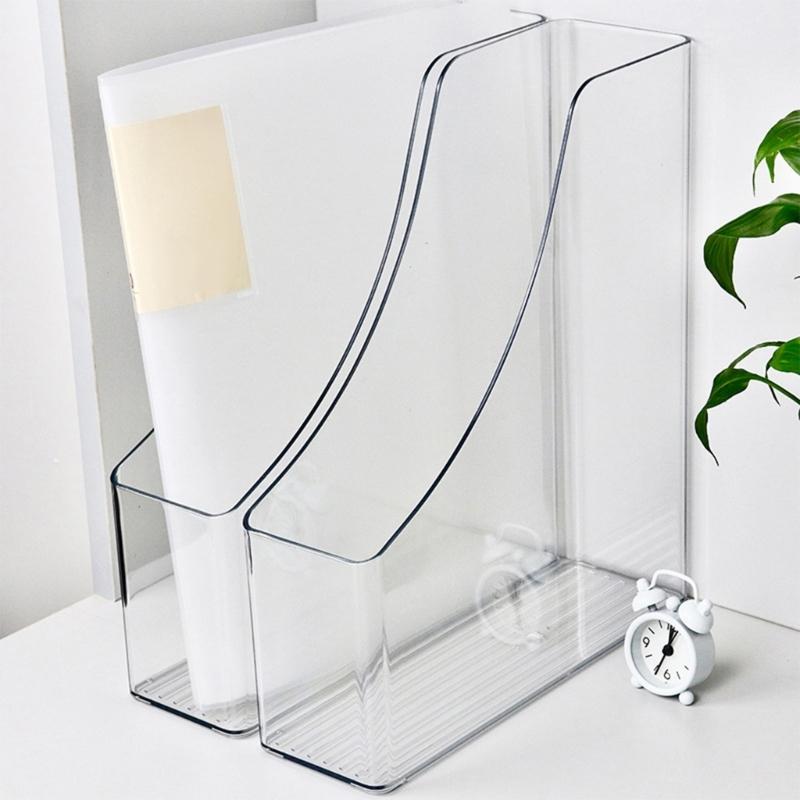 Schreibtisch Buchstützen Klar Buchstützen Zeitschriftenständer Dokumentenorganisatoren Platzsparend Zeitschriftenständer Buchstütze für Büro