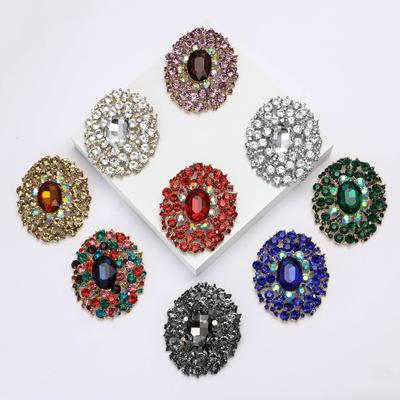 High-Grade Alloy Full Diamond Large Glass Brooch Fashion Women'S Clothing Corsage Jewelry Pin