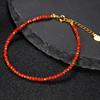 New Natural Red Agate S925 Silver Bracelet for Women's Fashion, Simple and Versatile
