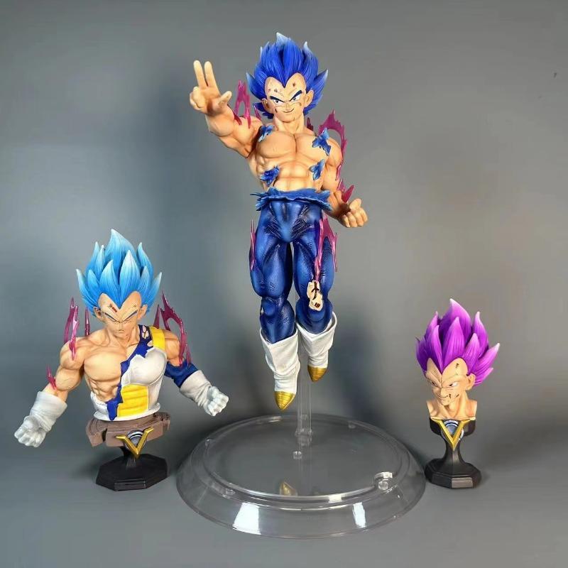 35CM Dragon Ball Figure Son Goku Kakarotto Bejita Yonsei Three Heads Anime Figures PVC Statue Model Action Figurine Gift Toy