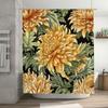 Vibrant Floral Shower Curtain Home Decor Bathroom Accessories Printed Waterproof Fabric for Bathrooms Yellow Chrysanthemum Desig