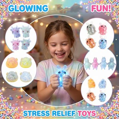 Glowing Foam, Stress Relief, Children's Squeezeable Flashing Foam Balls