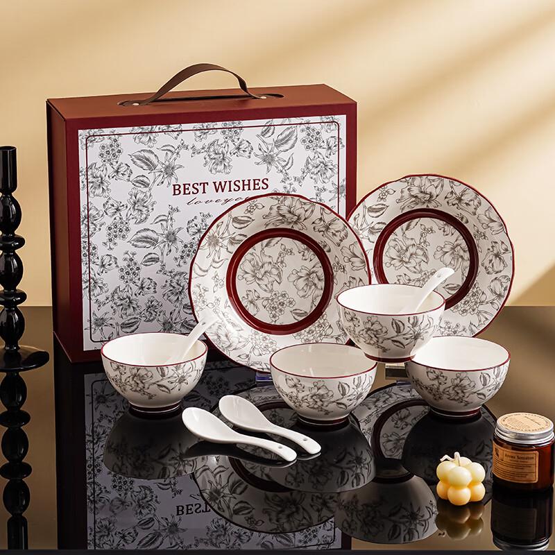 Rose Holiday Ceramic Dinnerware Set