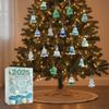 Sea Glass Christmas Tree Advent Calendar 2025 with 24 Mini Christmas Tree Ornaments Christmas Countdown Calendar for Tree Decor