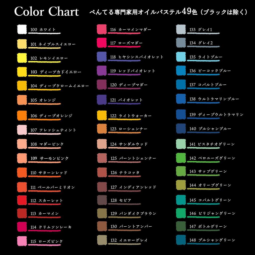 PENTEL Crayon Professional Pass 49 Colors PTA-50D (2 White)