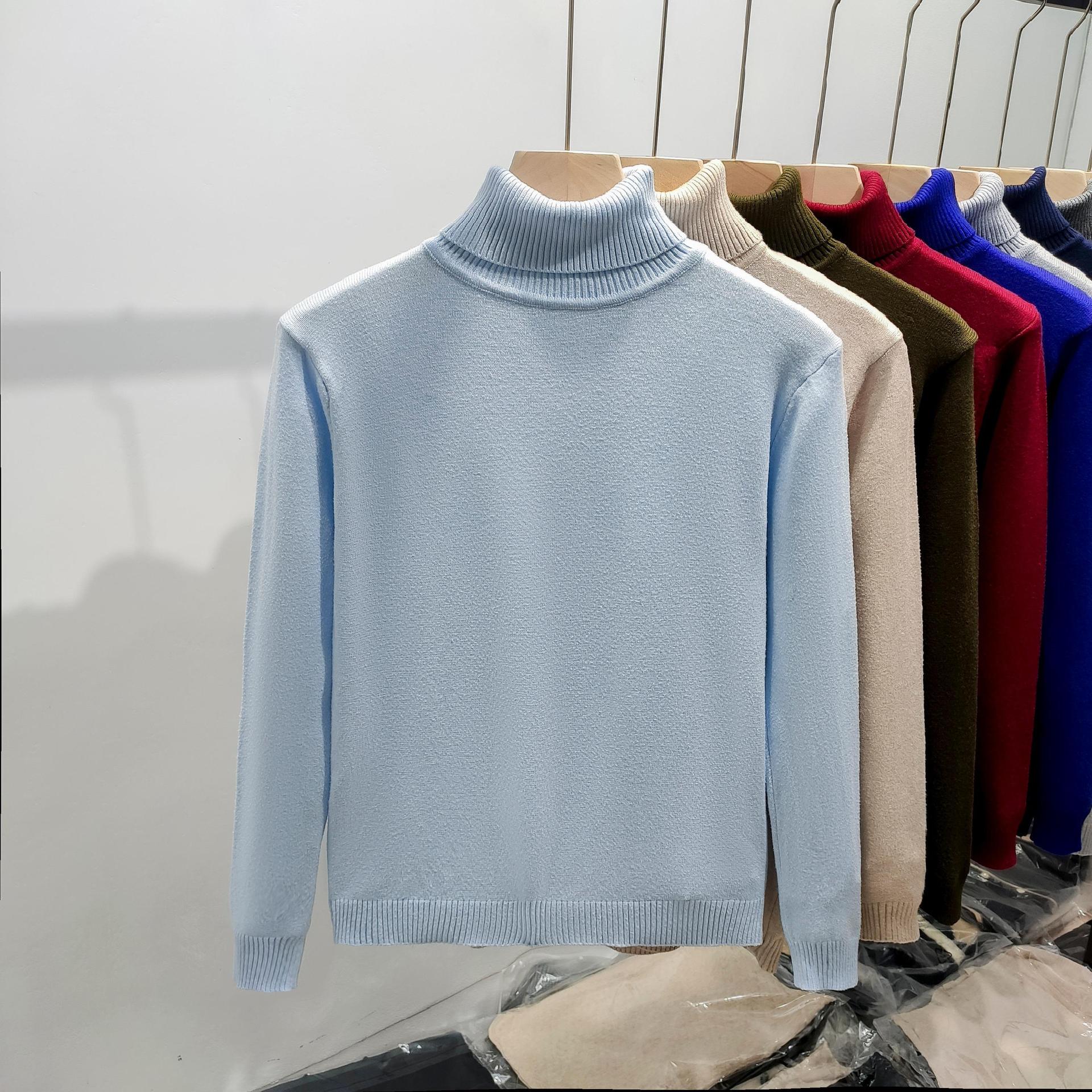 

Мужской модный брендовый свитер с высоким воротом — свободный, теплый, толстый, на осень/зиму XL