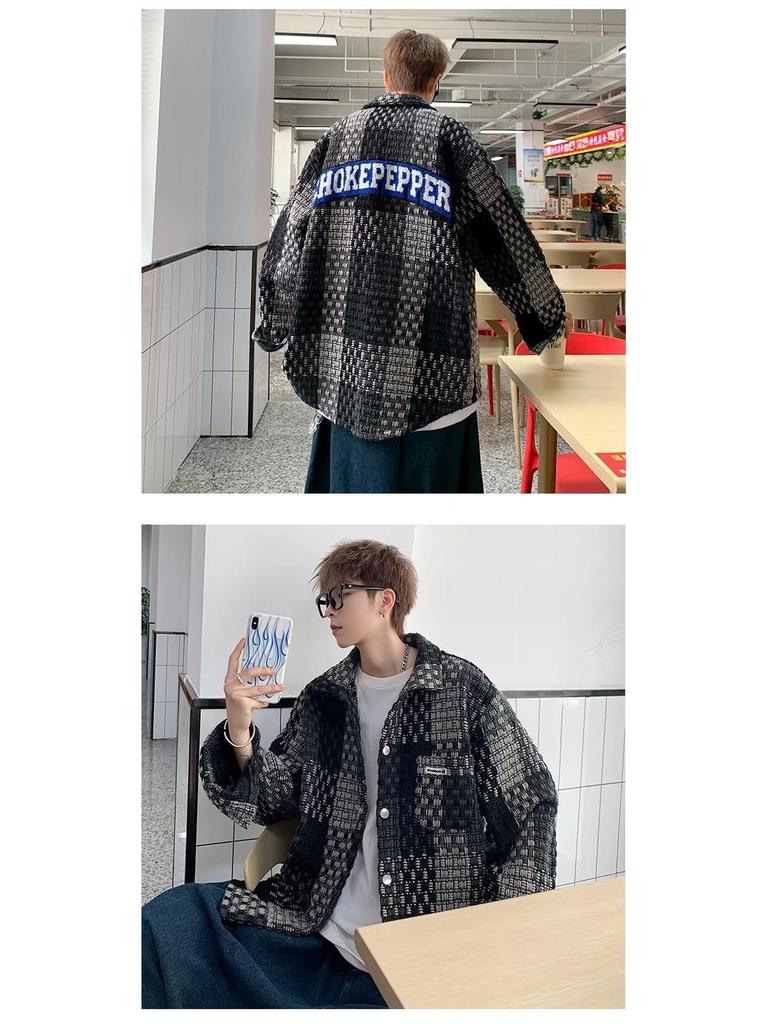 Trendy Men's French Plaid Jacket for Spring/Autumn 2025 - Loose, Casual, Versatile and Stylish for All Sizes