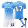2026-27 Manchester City Heim #47 FODEN Weiß Sport Trainings Trikot Set mit Socken Jugendliche Kinder Erwachsene Benutzerdefinierter Name Fußball Kits
