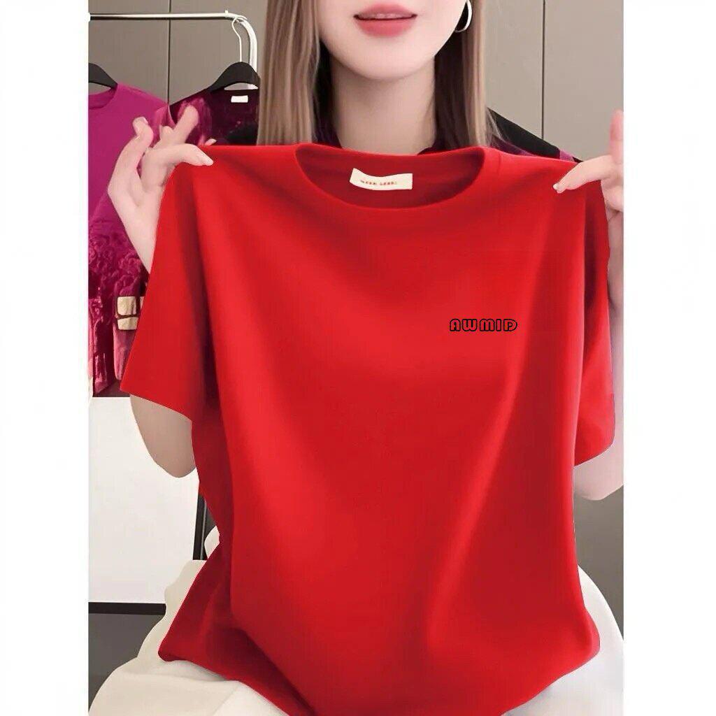 

2026 Light Luxury Women s Printed Plus Size Loose Black T-Shirt XL