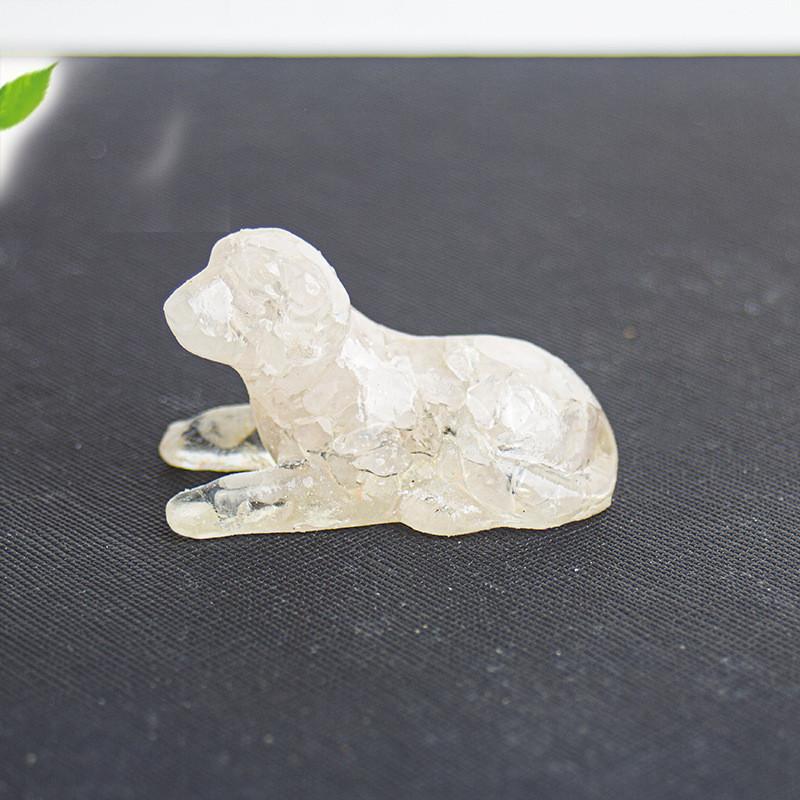 

Crystal Resin Dog Figurine With Unique Animal Decor For Home Office Gift Style A