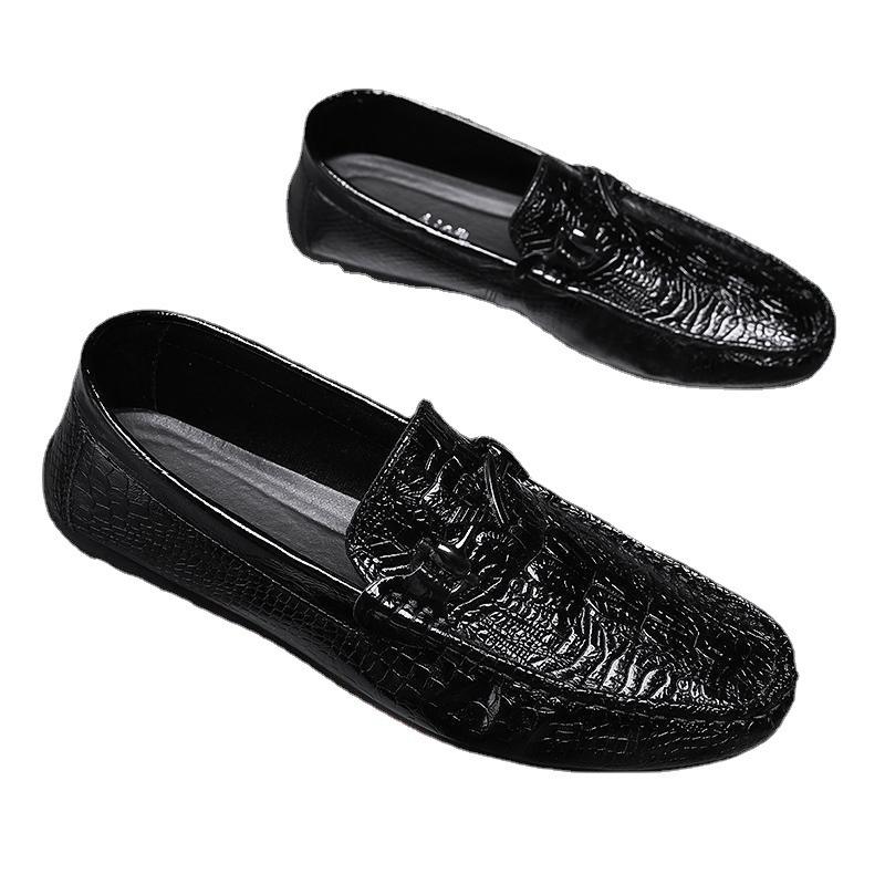 Korean version of Doudou shoes men's versatile breathable casual men's trendy small leather shoes British style one-pedal lazy loafers