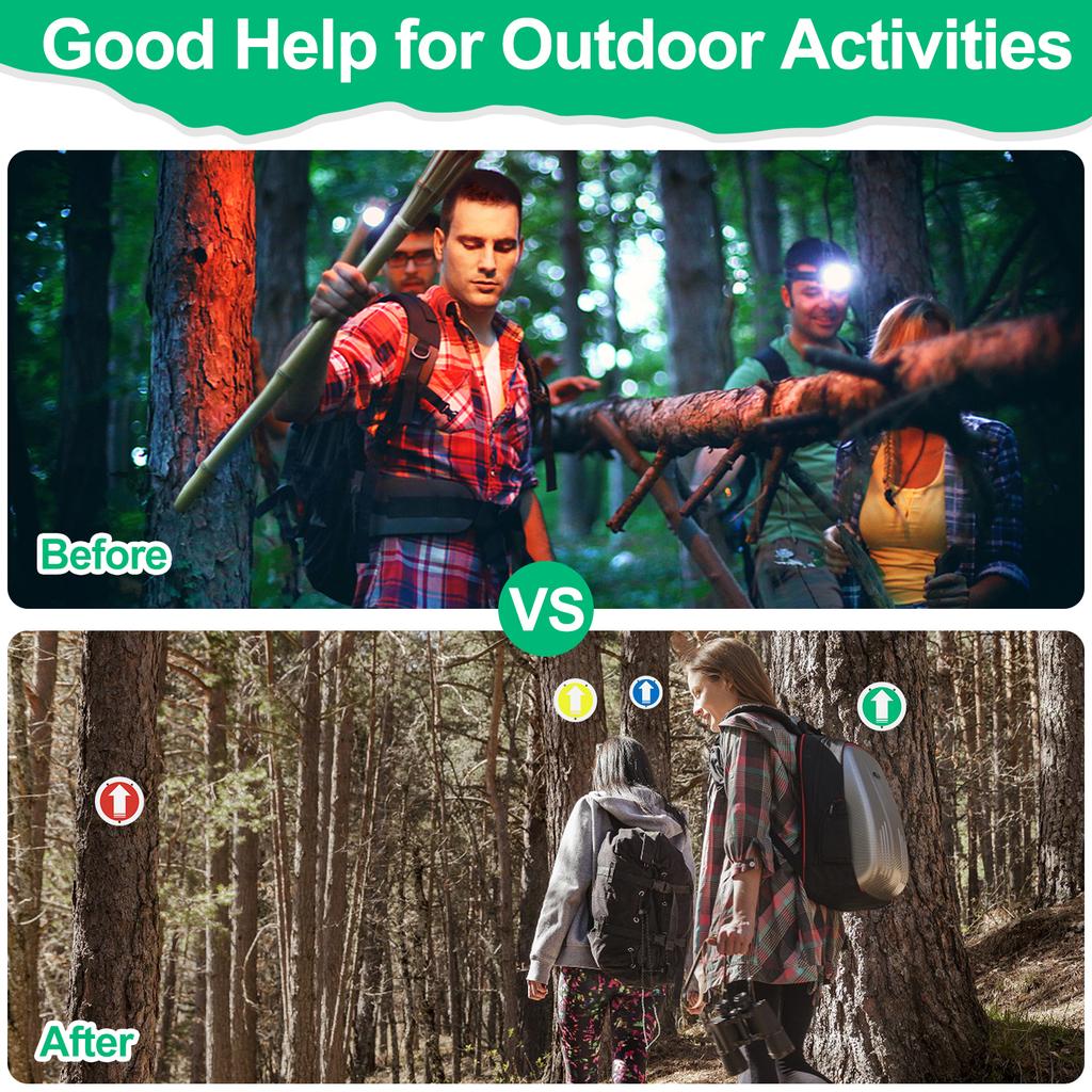 24 Pcs Trail Markers Reflective Trail Signs Many Colors For Hunting Hiking Camping Walking Outdoor