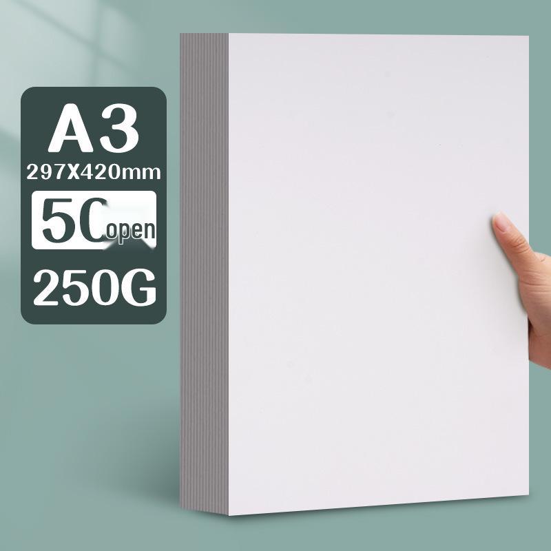 Yuanhao Thick White Card Paper, 300G, for Marker Pen, Sizes: 16kA4/A3/8K/4K, Ideal for Hand-Painting