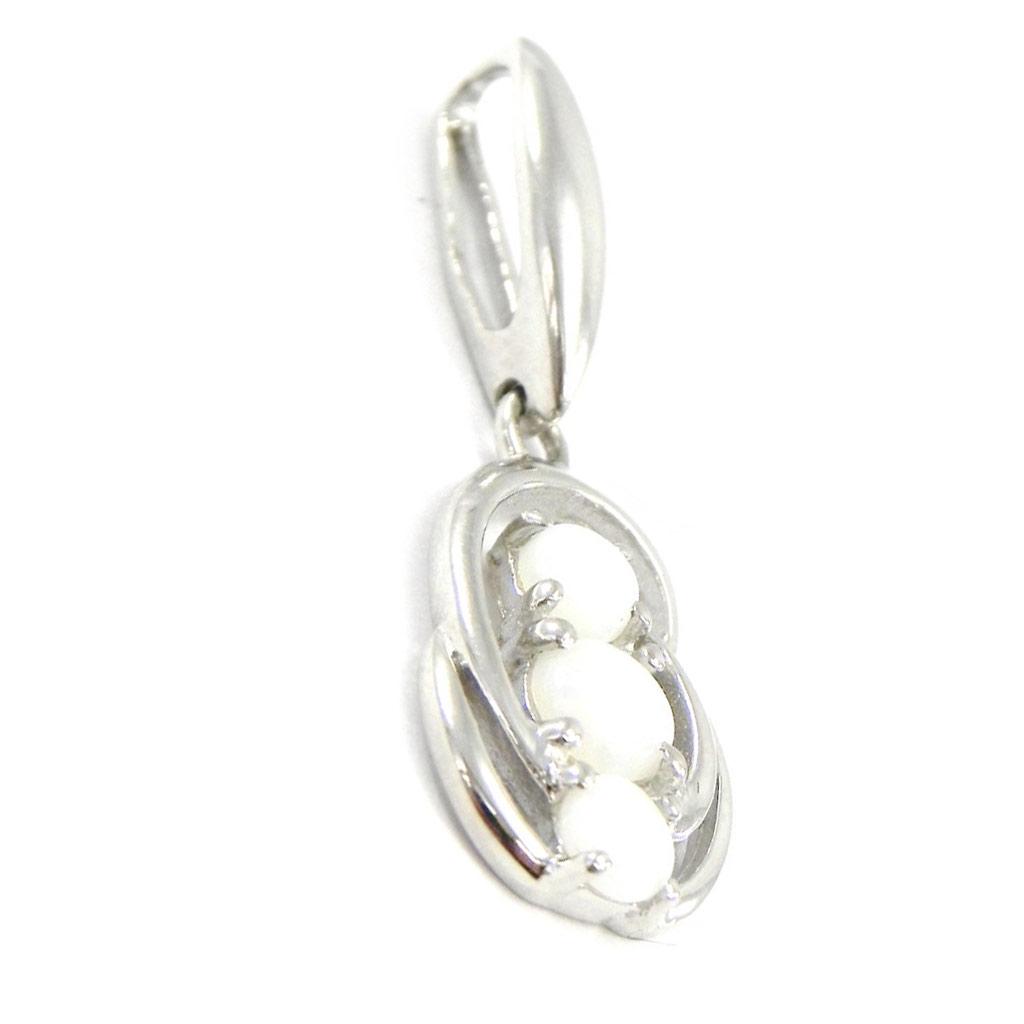 Les Trésors De Lily [I2613] - Artisan Silver Pendant 'Opale Goddess' Silver White (rhodium-plated) - 28x10 Mm