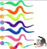 Cat Interactive Toys Cute Worm-Shaped Cat Elastic Ball Tail-equipped Cat Teasing Indoor Cat Worm Caterpillar Elastic Toy
