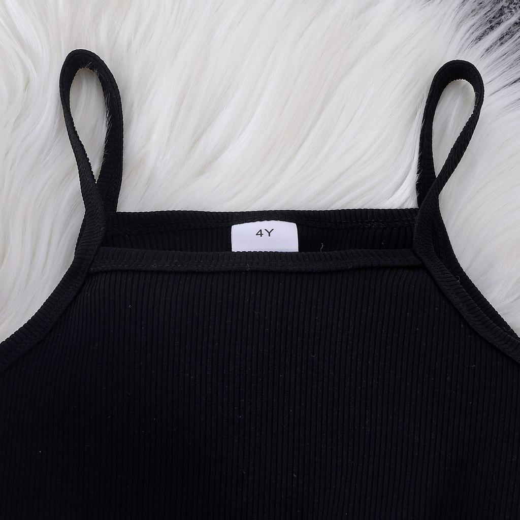 Dívčí módní set Podzim/Zima Dětská ležérní mikina s potiskem písmen + šle + kalhoty Třídílný set