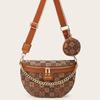 New niche design printed messenger fanny pack fashionable versatile women's breast bag single shoulder messenger bag