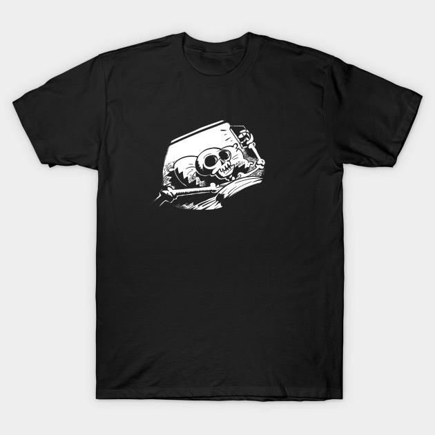 

Men Black Print T-shirt Skellington No-Cut Transfer Paper Print Cotton Tshirt 2XL чорний