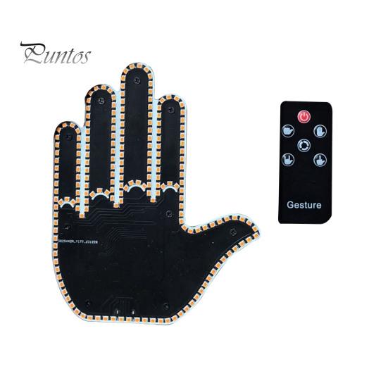 

Автомобильный светильник с подсветкой пальцев, интерактивный с жестами, 203 бусины, дневная/ночная видимость, напоминание, привлечение водителей, 4 жеста, пульт дистанционного управления, янтарно-желтый, немерцающий Men