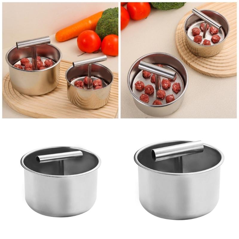 Edelstahl Frikadellenpresse Form Frikadellenmacher Werkzeug Bequemer Griff Frikadellenpresse für Kochbegeisterte