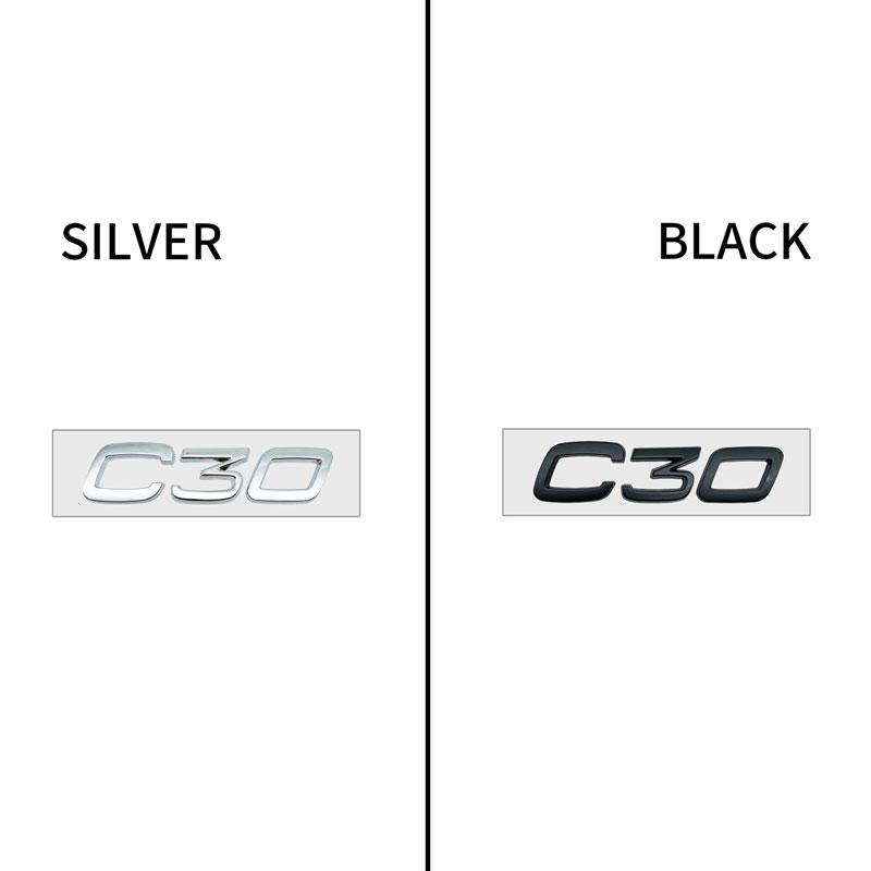 3D Car Styling Chrome Metal Black Silver Sticker Tail Emblem Rear Decal Letter Logo For Volvo T4 T5 T6 T8 B3 B4 B6 B8 V40 XC60