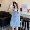 Oversize Women Denim Suspender Strap Dresses Summer Sleeveless Loose Casual Short Dress Female Versatile Sundress