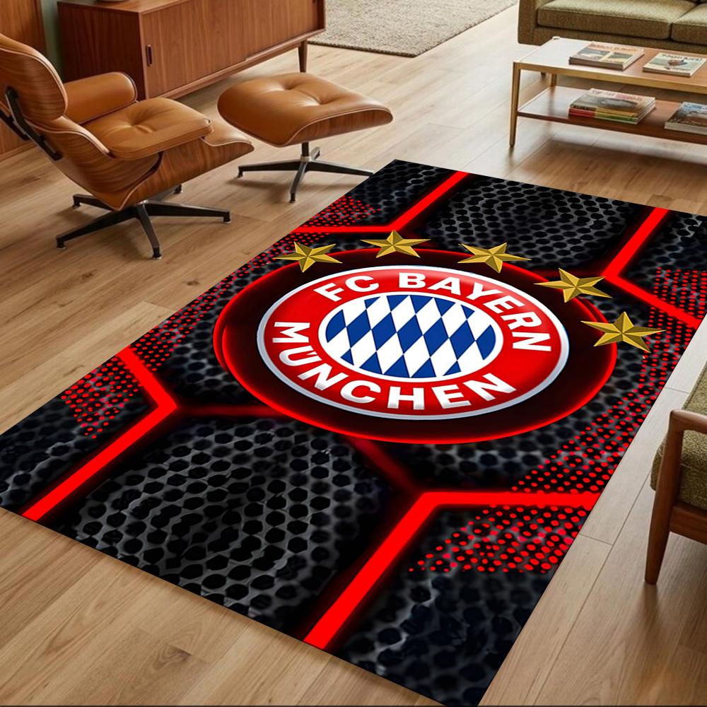 Bayern Munich Football Club Portable Floor Mat Soft Plush Water-resistant & Washable Kitchen & Bathroom Use Cute Cartoon Pattern Holiday Home Gift