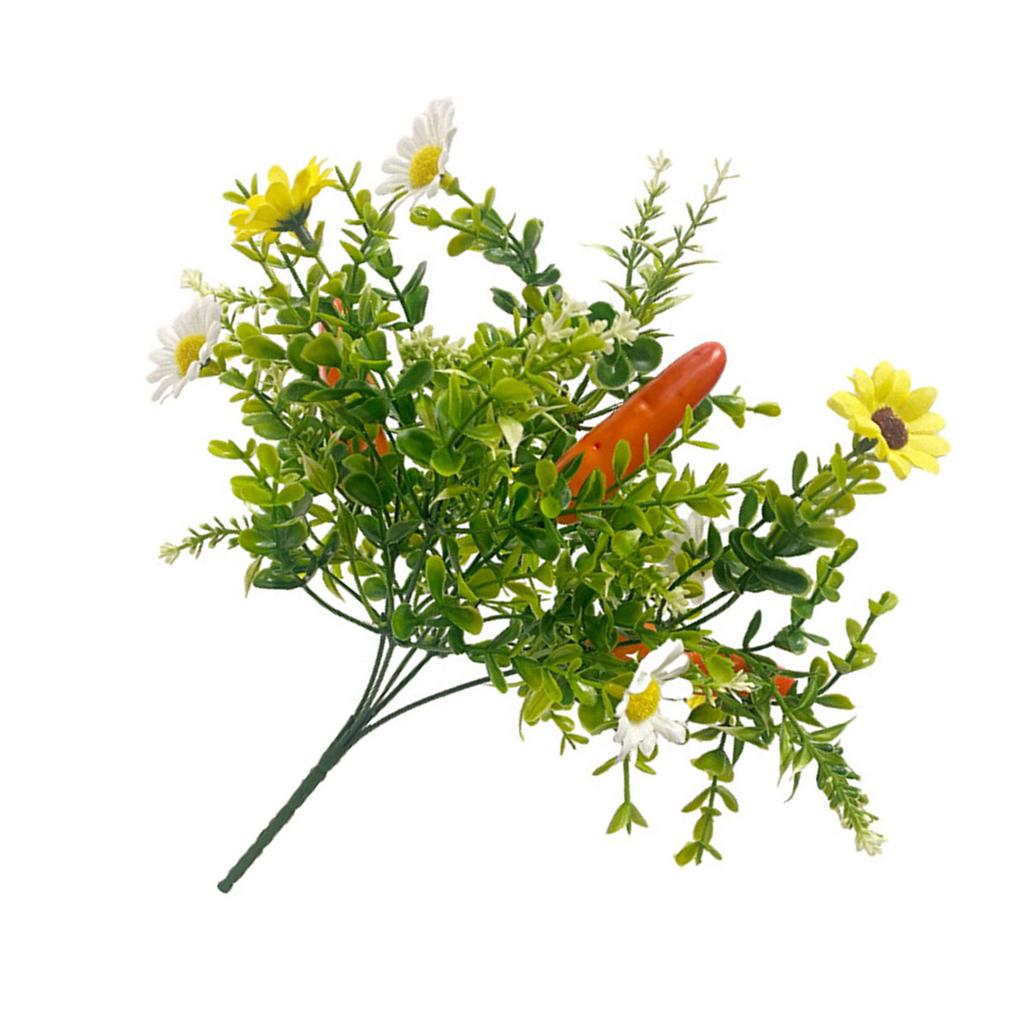 Colorful Easter Flower Branch DIY Easter Day Decoration Simulated Greenery Easter Bouquet Green Plant Flower Bunches
