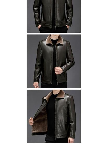 High-Quality Autumn & Winter Large Size Leather & Fur Jacket for Men