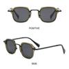 Hip-Hop Punk Shades UV Protection Polygonal Sun Glasses Retro Metal Sunglasses  for Women & Men