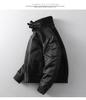 Men's Winter Lapel Leather & Fur Color Block Jacket 