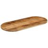 Vidaxl Blat Stołu, 90X40X3,8 Cm, Owalny, Surowe Drewno Mango
