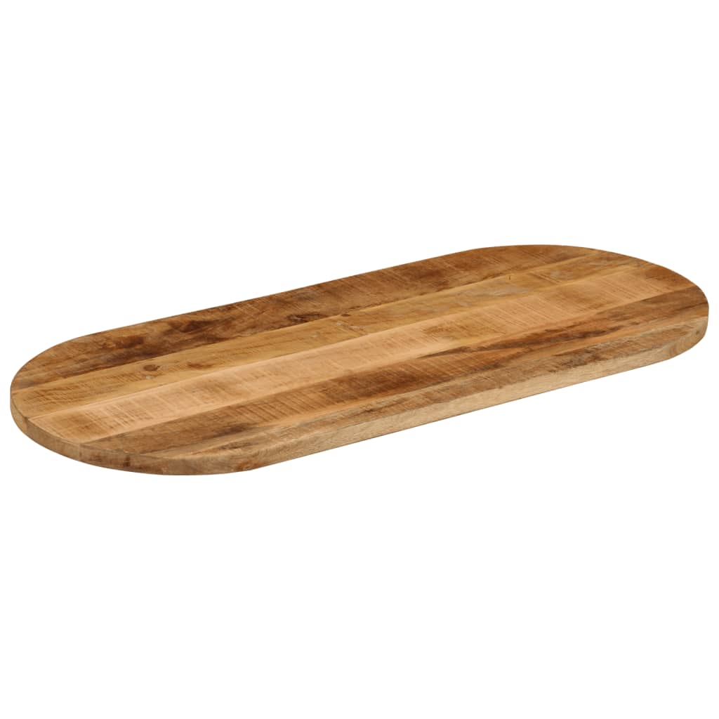 Vidaxl Blat Stołu, 90X40X3,8 Cm, Owalny, Surowe Drewno Mango