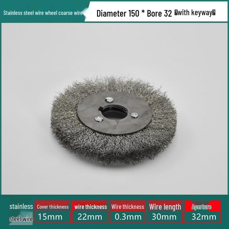 Stainless Steel Wire Brush Wheel for Sanding, Rust Removal, Deburring, Polishing, Grinding