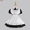 Women Cute Maid Dress Maid Outfit Apron Dress Cross Dressing Housekeeper Dress Japanese Uniforms Halloween Cosplay Costume