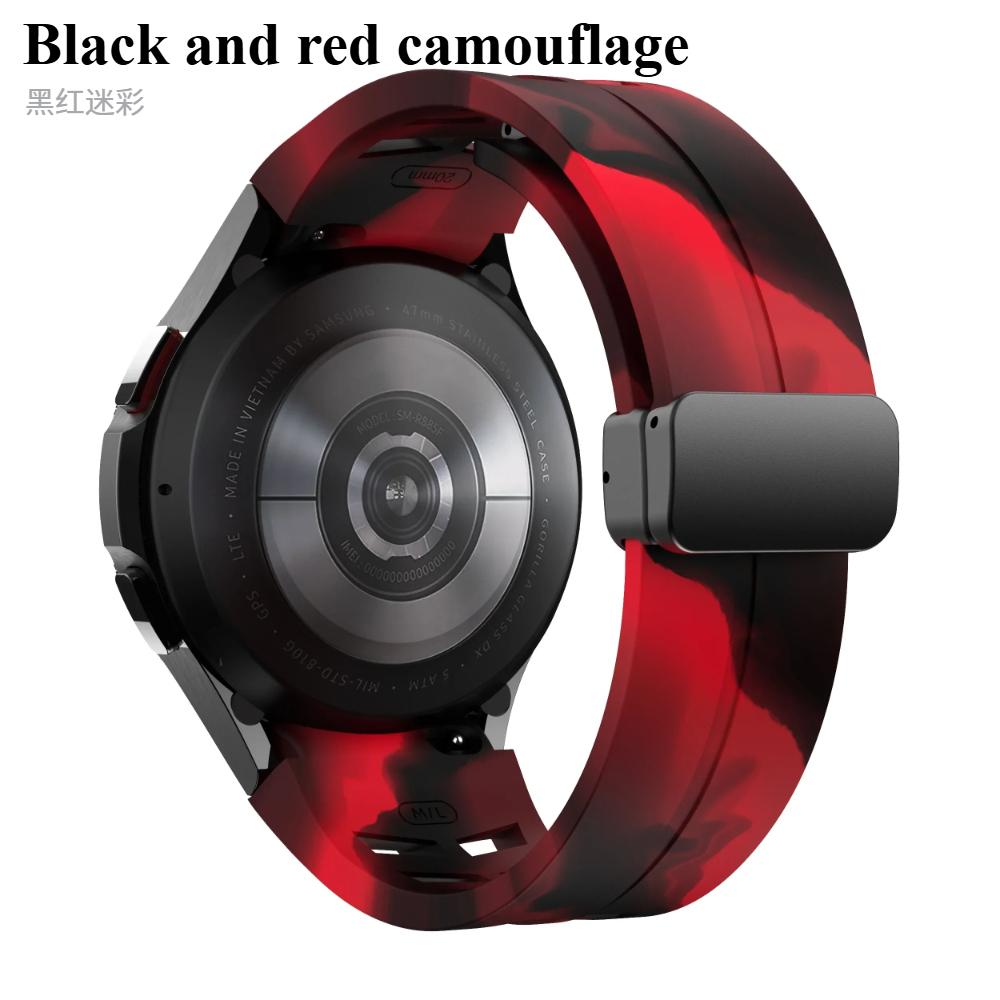 

Магнитный силиконовый ремешок для Samsung Galaxy Watch 7 6 5 4 44мм 40мм Pro 45мм браслет Galaxy Watch6 Classic 43мм 47мм ремешок Watch4 classic 46mm