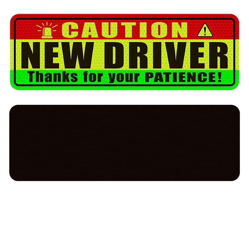 Novice Intern Driver Car Sticker Magnetic Reflective Sticker Popular New+river Novice Car Sticker
