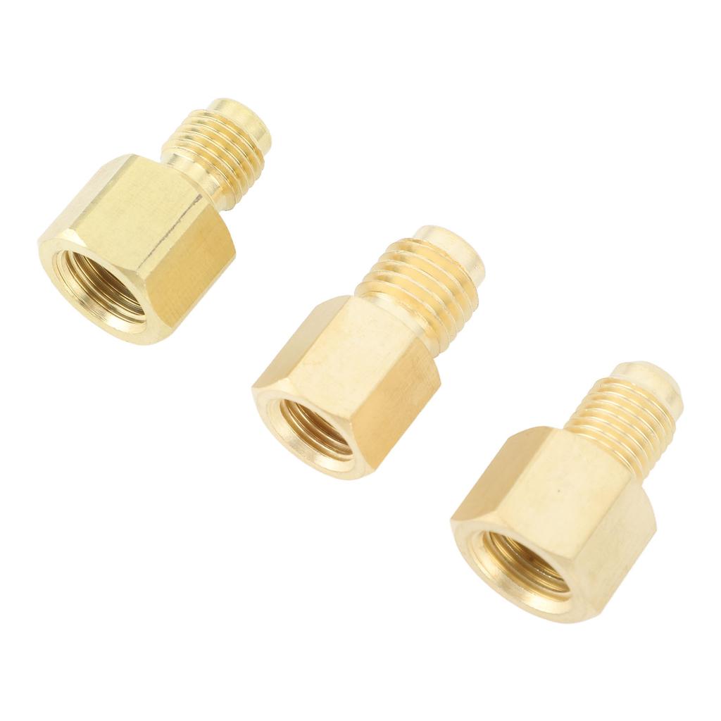 3pcs Air Conditioner Brass Adapter Durable Vacuum Adapter Portable Charging Vacuum Port Adapter for