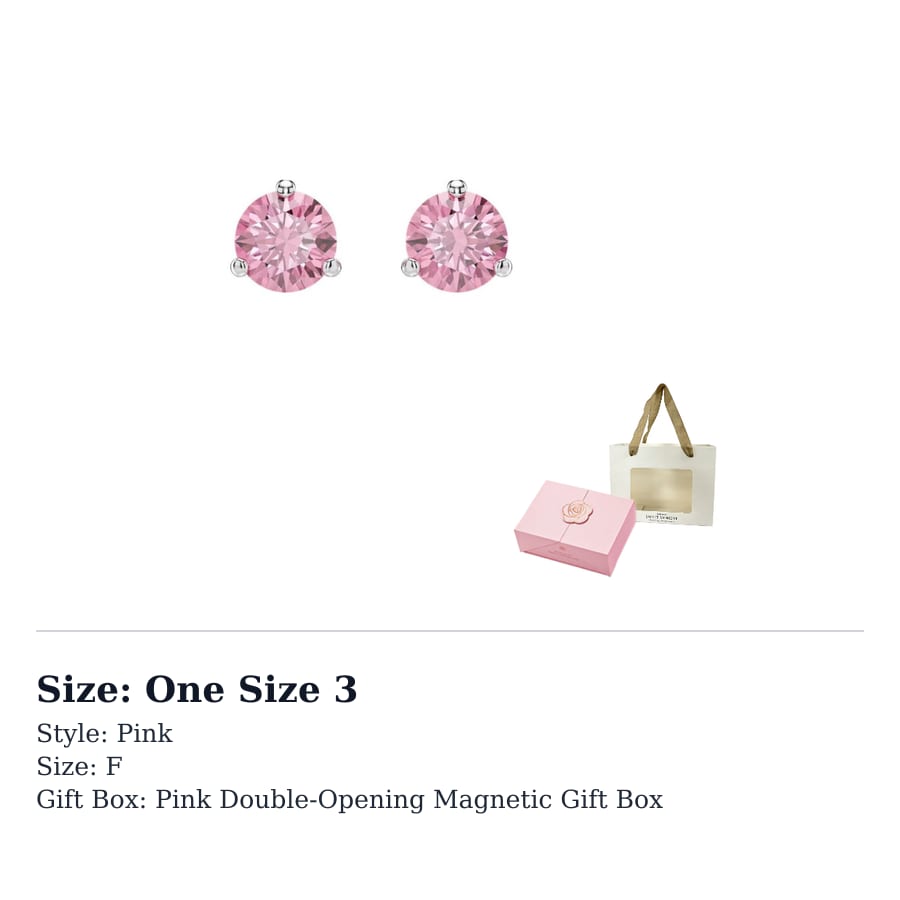 Swarovski Solitaire Stud Earrings Women's Pink 5717577