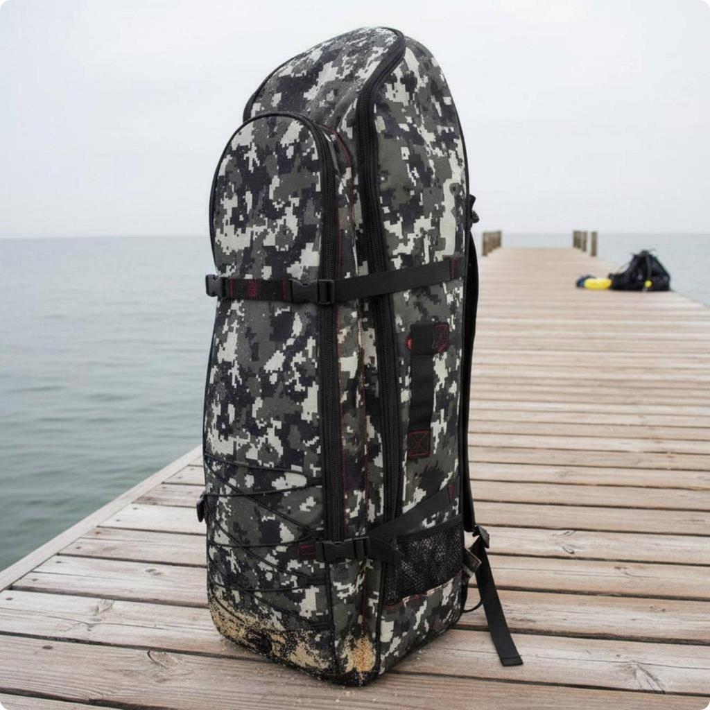 Fishing Diving Gear Backpack Large Capacity Long Dive Drainage Holes