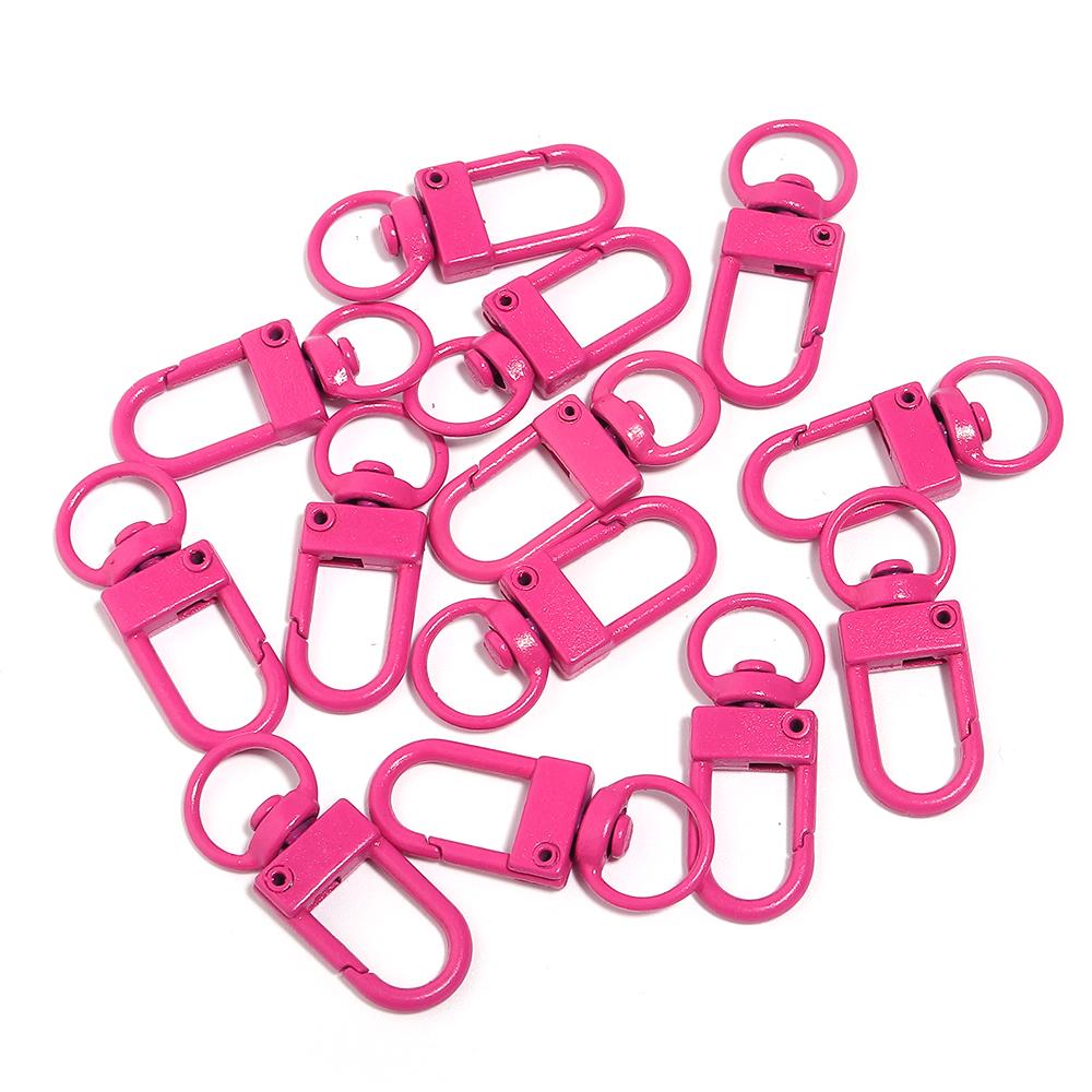 10pcs/lot Colorful Alloy Snap Lobster Clasps Hooks Keychain Findings For DIY Key Chains Necklace Bracelet Accessories Wholesale