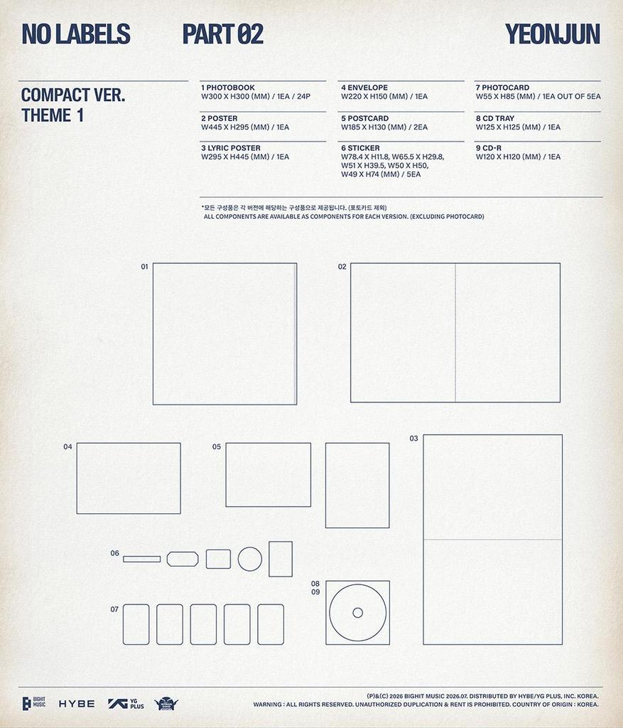 [POB] YEONJUN (TOMORROW X TOGETHER, TXT) - NESSUNA ETICHETTA: PARTE 02 - Versione compatta